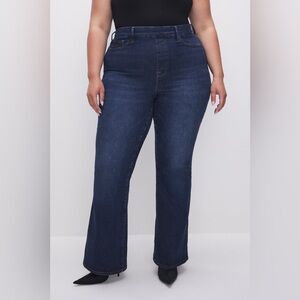 NEW w/Tags Good American Pull-On Dark Blue Flare Jeans Women's Plus Size 4X
